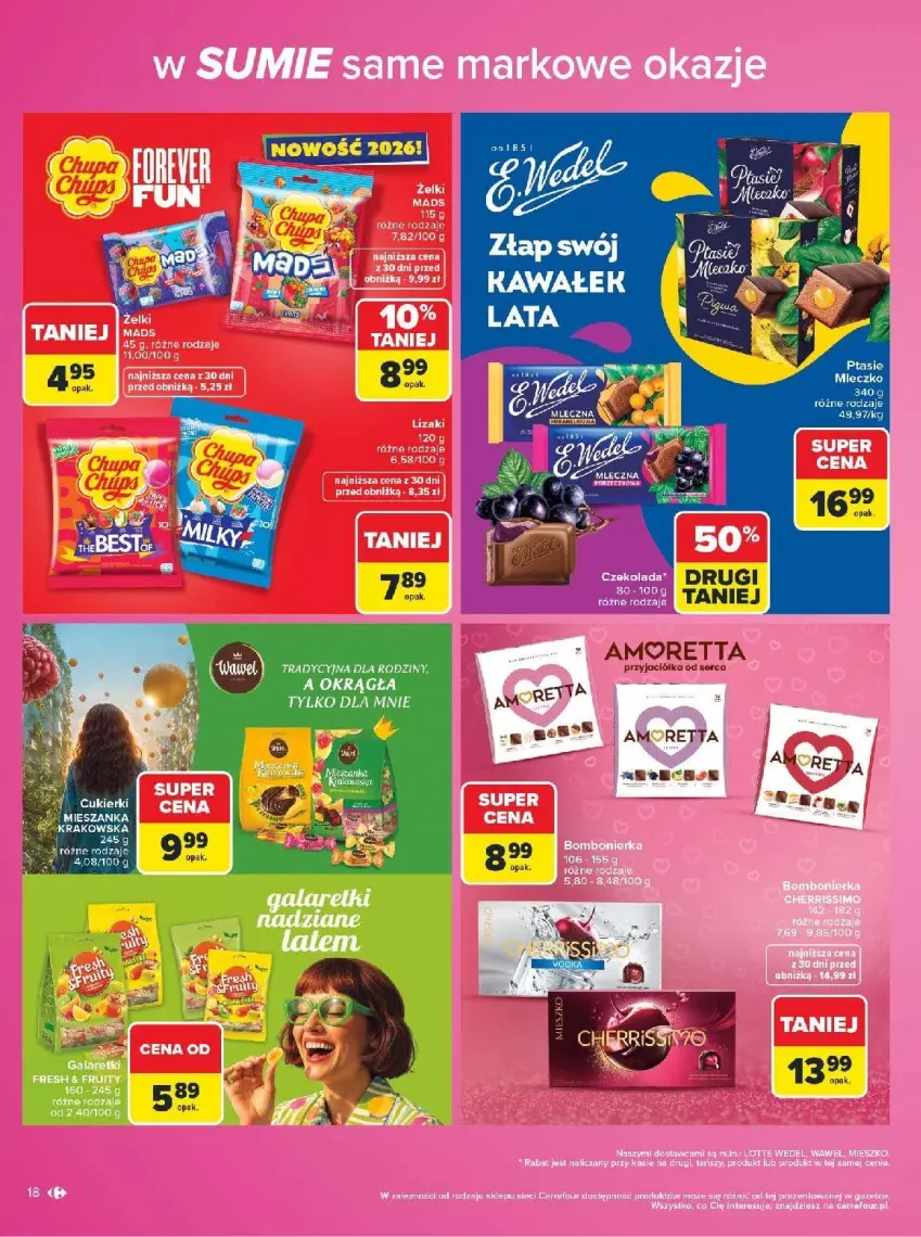 Gazetka promocyjna Carrefour - Gazetka Carrefour w SUMIE same markowe okazje - ważna 03.08 do 14.08.2026 - strona 18 - produkty: Mleczko, Ptasie mleczko, Ser