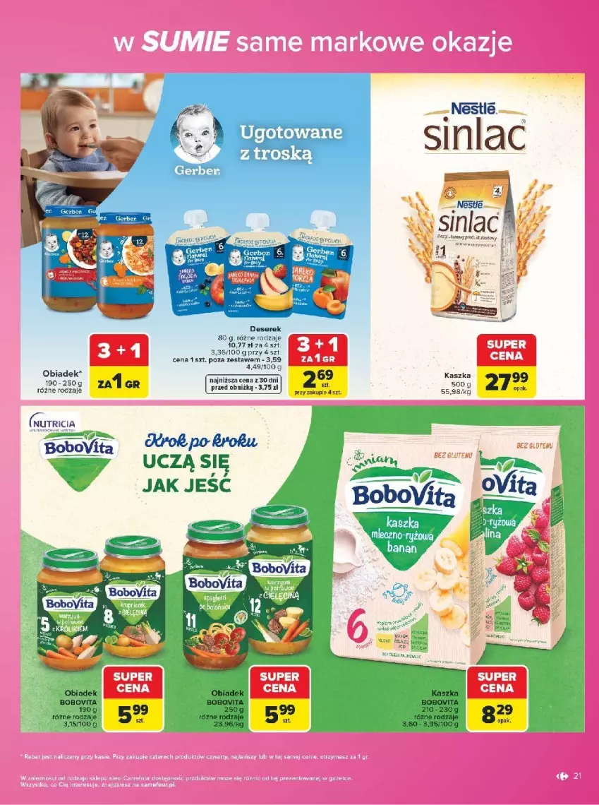 Gazetka promocyjna Carrefour - Gazetka Carrefour w SUMIE same markowe okazje - ważna 03.08 do 14.08.2026 - strona 21 - produkty: BoboVita, Deser, Fa, Ser, Serek