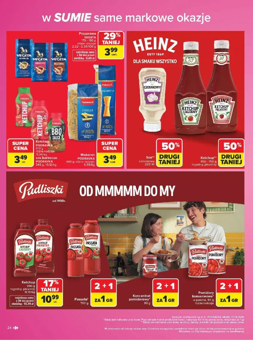 Gazetka promocyjna Carrefour - Gazetka Carrefour w SUMIE same markowe okazje - ważna 03.08 do 14.08.2026 - strona 24 - produkty: Ketchup, Podravka, Ser, Vegeta