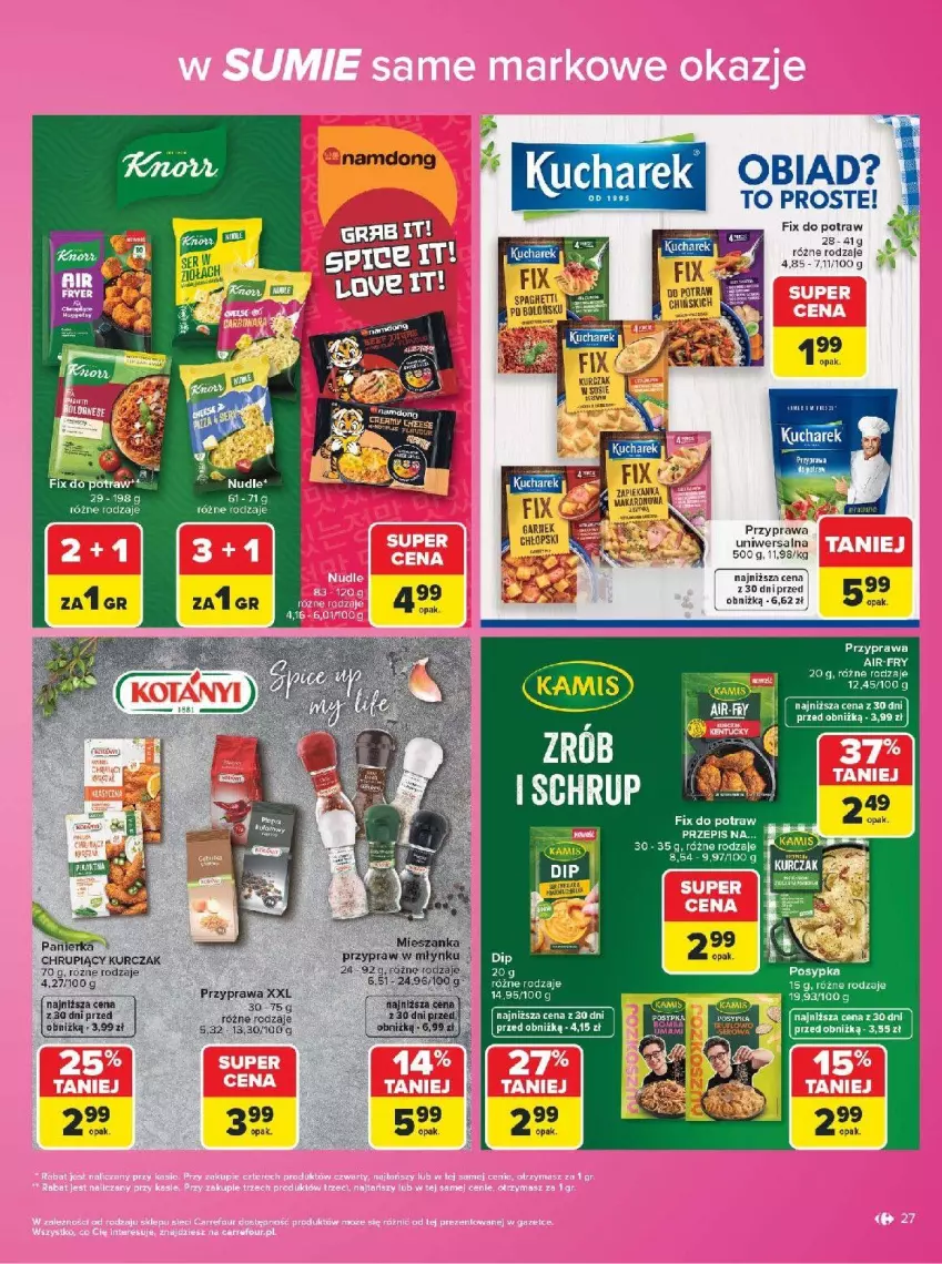 Gazetka promocyjna Carrefour - Gazetka Carrefour w SUMIE same markowe okazje - ważna 03.08 do 14.08.2026 - strona 27 - produkty: Fa, Garnek, Kucharek, Kurczak, LG
