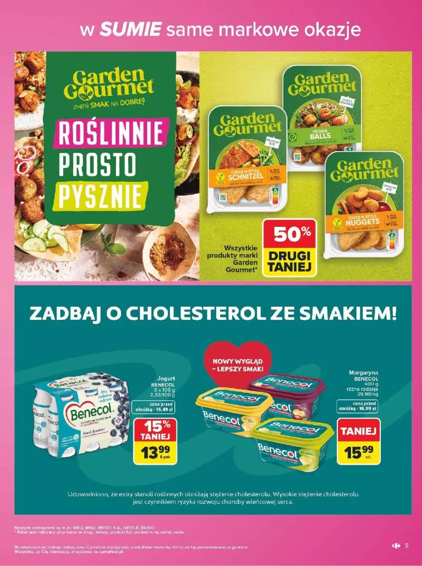 Gazetka promocyjna Carrefour - Gazetka Carrefour w SUMIE same markowe okazje - ważna 03.08 do 14.08.2026 - strona 5 - produkty: Benecol, Jogurt, Margaryna, Ser, Sok