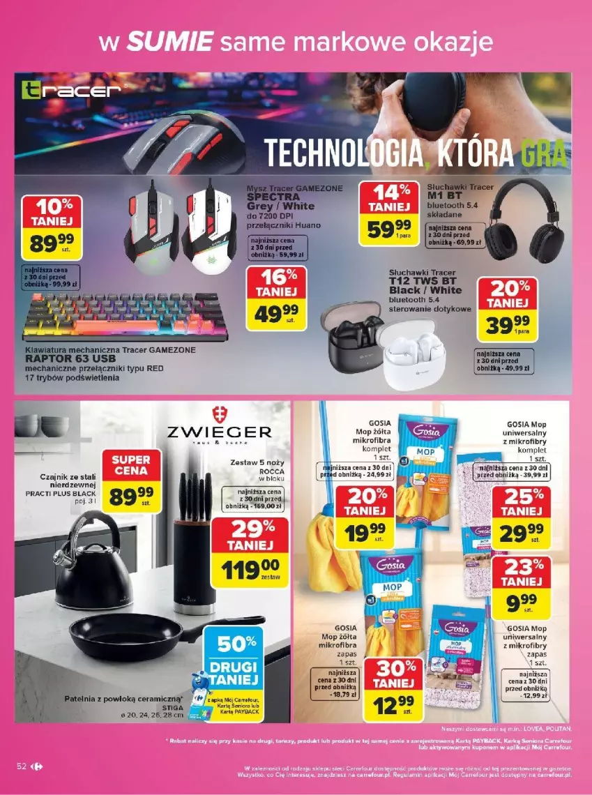 Gazetka promocyjna Carrefour - Gazetka Carrefour w SUMIE same markowe okazje - ważna 03.08 do 14.08.2026 - strona 52 - produkty: Czajnik, Lack, Mop