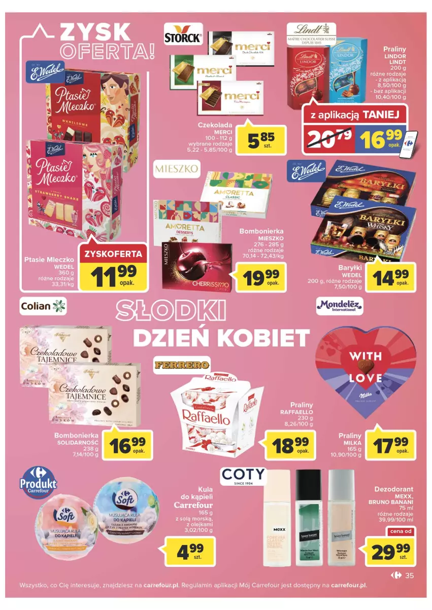 Gazetka promocyjna Carrefour - Gazetka Dla naszych skarbów - ważna 15.02 do 26.02.2022 - strona 35 - produkty: Fa, Mexx, Mus, Olej, Raffaello, Ser, Sok, Stek, Wino