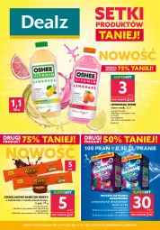 Gazetka promocyjna Dealz - NOWA GAZETKASETKI PRODUKTÓW TANIEJ! - Gazetka - ważna od 26.07 do 26.07.2022 - strona 1 - produkty: Lemoniada, Proszek do prania, Oshee, König, Babeczki