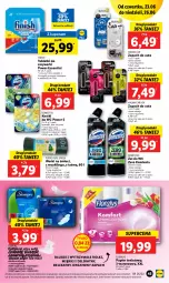 Gazetka promocyjna Lidl - GAZETKA - Gazetka - ważna od 26.06 do 26.06.2022 - strona 45 - produkty: Domestos, Pur, Papier, Finish, Tablet, Worki na śmieci, Papier toaletowy, Rolki, Worki na śmiec, Podpaski, Zmywarki, Flora, Tabletki do zmywarki