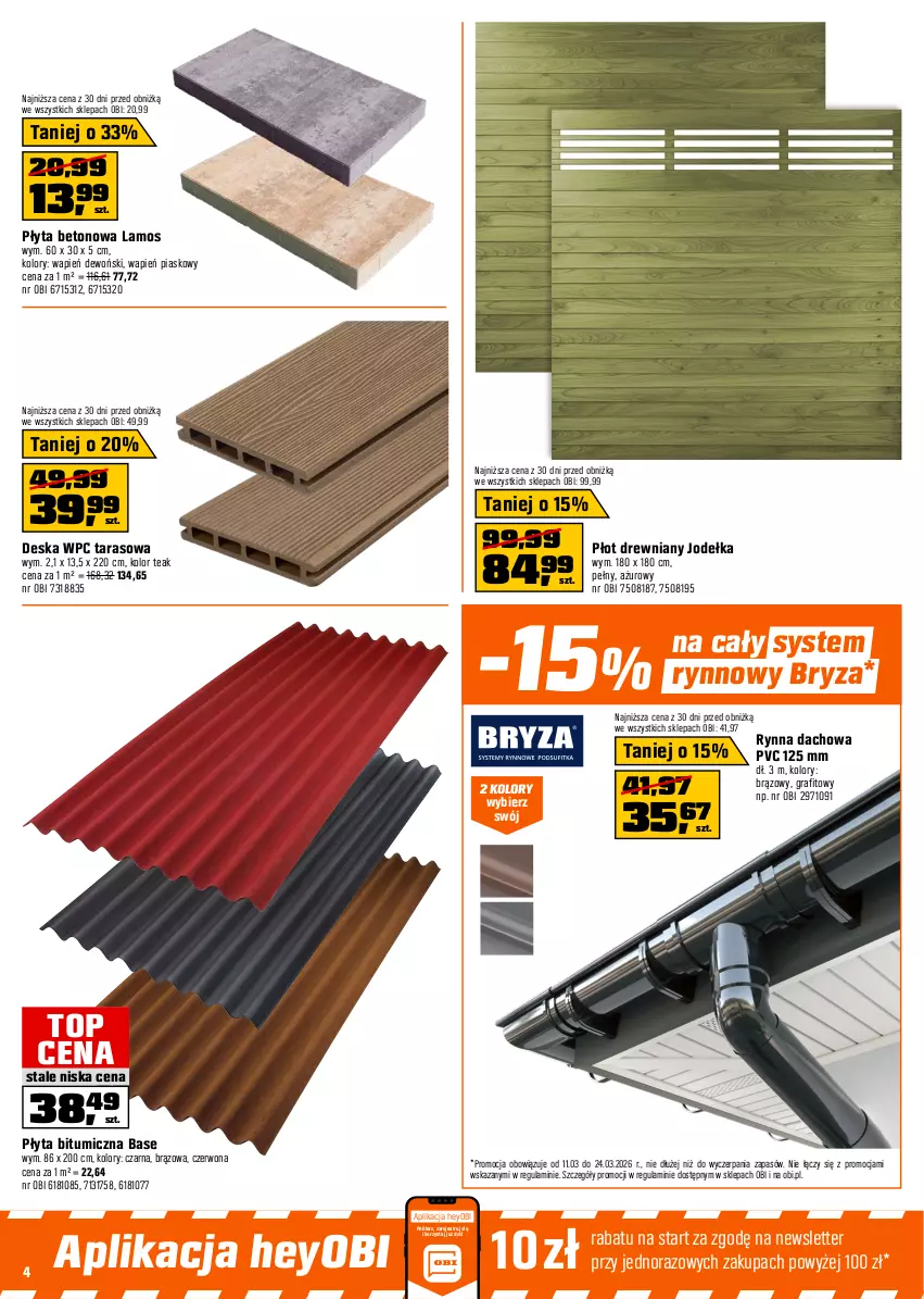 Gazetka promocyjna Obi - Gazetka OBI - ważna 11.03 do 24.03.2026 - strona 4 - produkty: Bryza, Gra, Kärcher, Myjka ciśnieniowa, Odkurzacz, Płyta, Ser, Sok, Top