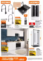 Gazetka promocyjna Obi - Gazetka OBI - Gazetka - ważna od 24.03 do 24.03.2026 - strona 14 - produkty: Kabina prysznicowa, Bateria umywalkowa, Zestaw prysznicowy, Bateria prysznicowa, Słuchawka prysznicowa, Top, Sok, Ser, Gra, Bateria kuchenna, Zlew, Kuchnia, Uchwyty, Tran, Bateria wannowa, Syfon, Bateria, Brodzik, Siedzisko, Piekarnik, Okap, Lakier, Fa