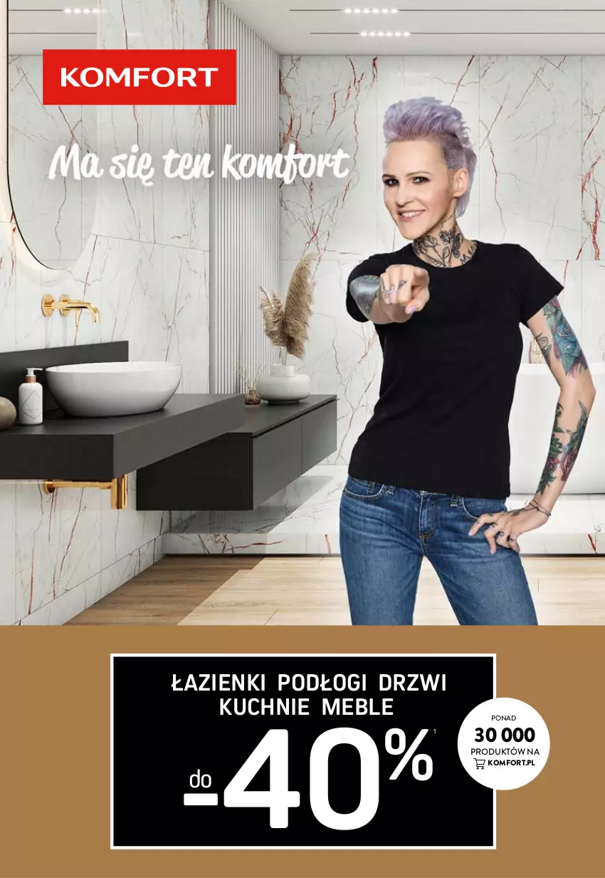 Gazetka promocyjna Komfort - Gazetka - ważna 12.01 do 08.02.2022 - strona 1 - produkty: Drzwi, Meble