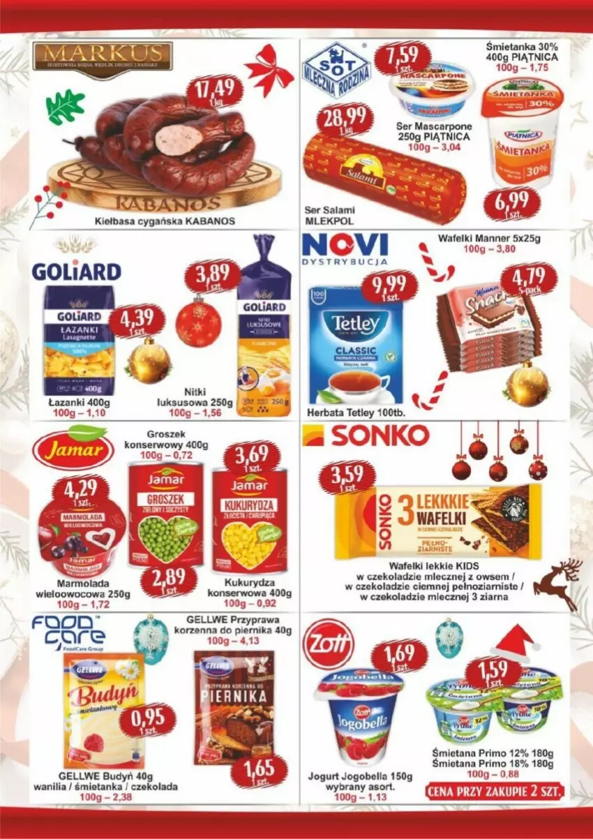 Gazetka promocyjna Dealz - ważna 09.12 do 30.12.2024 - strona 3 - produkty: Bell, Bella, Herbata, Jogobella, Jogurt, Piątnica, Piernik, Salami, Ser, Ser salami, Sonko, Tetley