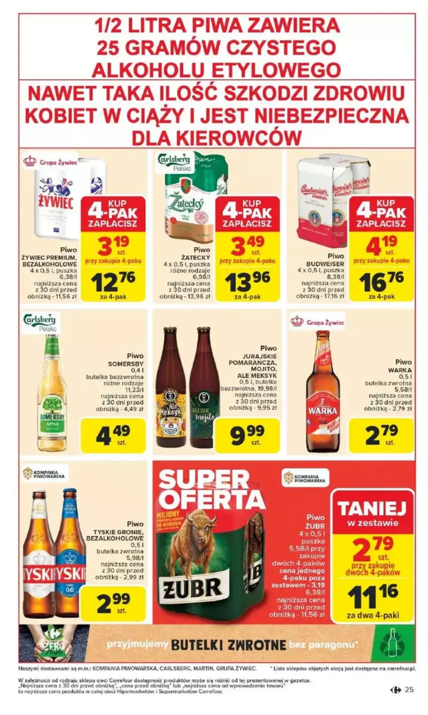 Gazetka promocyjna Carrefour - ważna 17.02 do 22.02.2025 - strona 18 - produkty: Fa, Piwa, Piwo, Ser, Tyskie, Warka