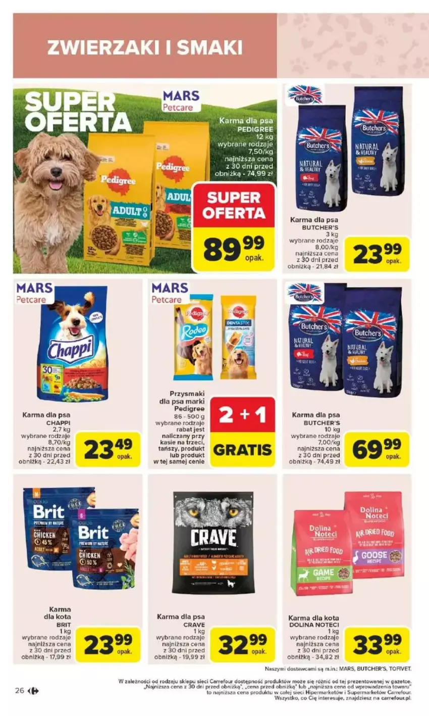 Gazetka promocyjna Carrefour - ważna 17.02 do 22.02.2025 - strona 19 - produkty: Brit, Butcher's, Mars, Pedigree, Przysmaki