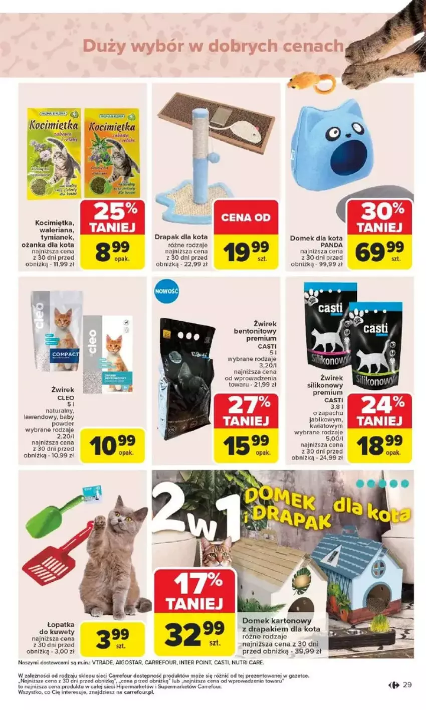 Gazetka promocyjna Carrefour - ważna 17.02 do 22.02.2025 - strona 22 - produkty: Domek dla kota, Drapak, Koc, Panda, Por