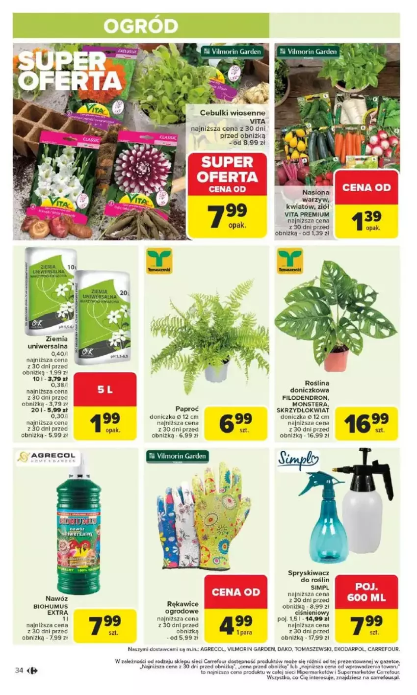 Gazetka promocyjna Carrefour - ważna 17.02 do 22.02.2025 - strona 28 - produkty: Biohumus, Mus, Nawóz, Rękawice, Tera