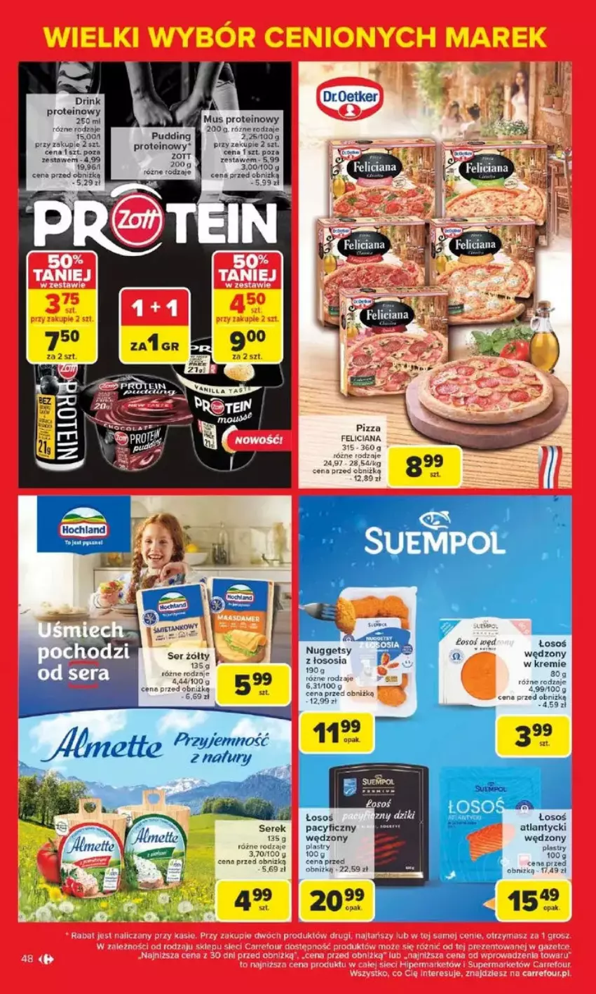 Gazetka promocyjna Carrefour - ważna 17.02 do 22.02.2025 - strona 43 - produkty: Feliciana, Mus, Pizza, Por, Pudding, Ser, Serek, Zott