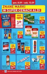 Gazetka promocyjna Aldi - Pełna oferta - Gazetka - ważna od 13.09 do 13.09.2025 - strona 16 - produkty: Krakus, Sos, Sok, Por, Salami, Sokołów, Kiełbasa krakowska, Parówki, Kiełbasa podwawelska, Wawel, Szynka, Tarczyński, Sport, Morliny, Danio, Kabanos, Kiełbasa, Berlinki, Lisner