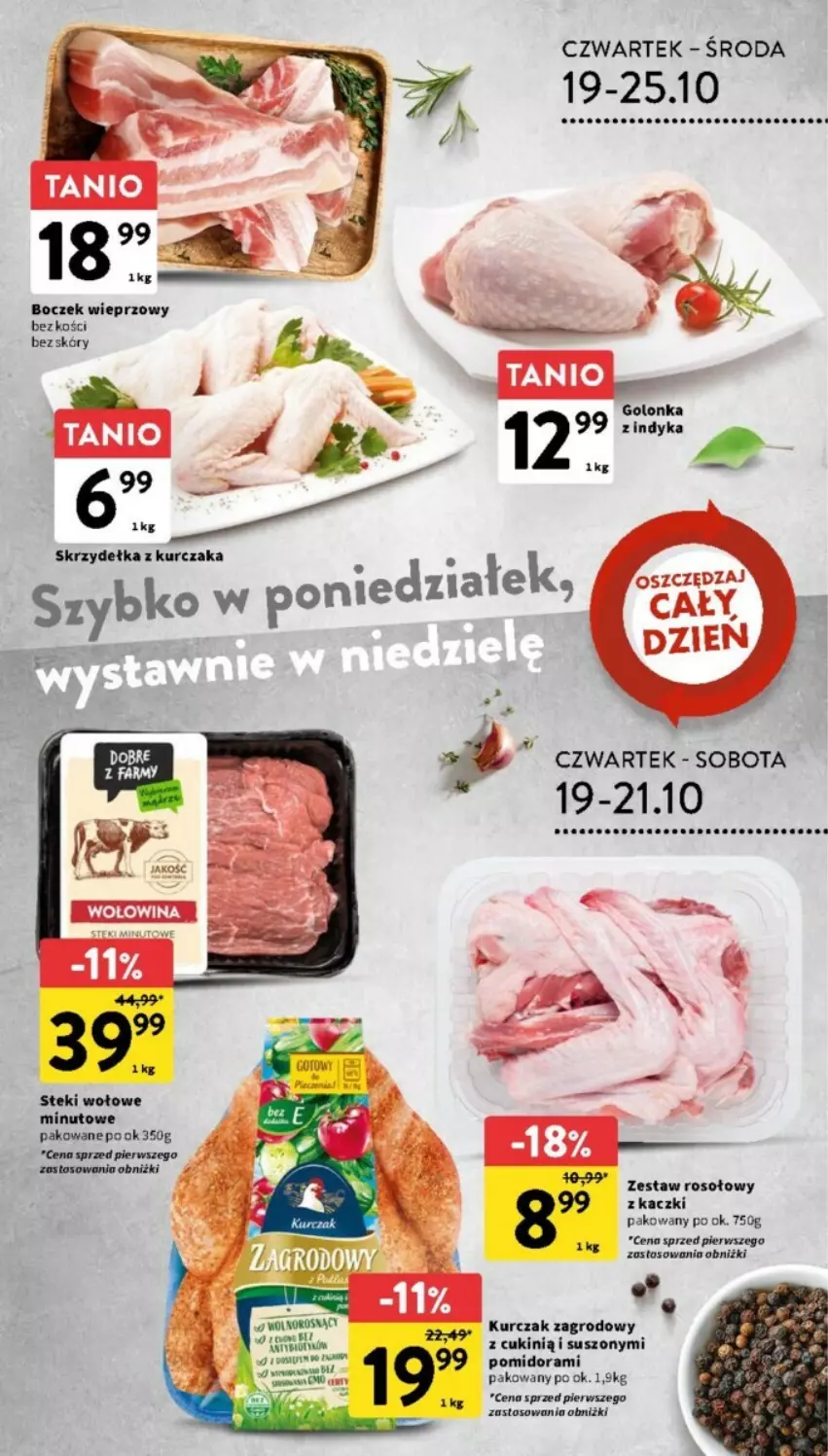 Gazetka promocyjna Intermarche - ważna 19.10 do 25.10.2023 - strona 9 - produkty: Boczek, Boczek wieprzowy, Kurczak, Stek