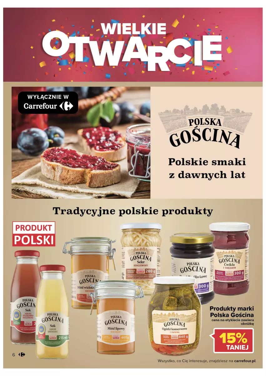 Gazetka promocyjna Carrefour - Gazetka Wielkie otwarcie Gorzow Wielkopolski - ważna 14.12 do 18.12.2022 - strona 6 - produkty: Miód, Ogórki konserwowe, Ser