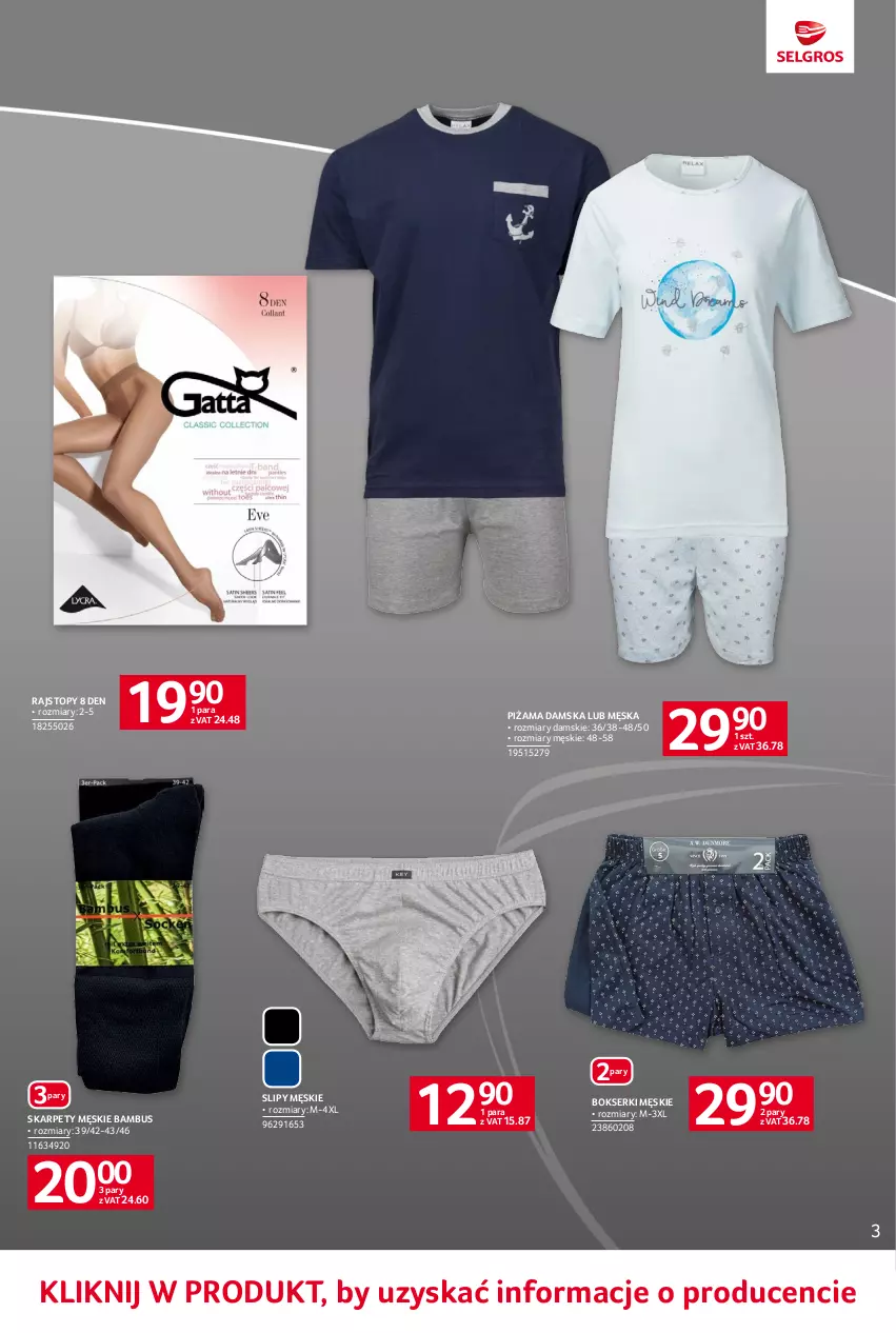 Gazetka promocyjna Selgros - Oferta przemysłowa - ważna 01.06 do 14.06.2023 - strona 37 - produkty: Bokserki, Karp, Piżama, Rajstopy, Ser, Slipy, Top