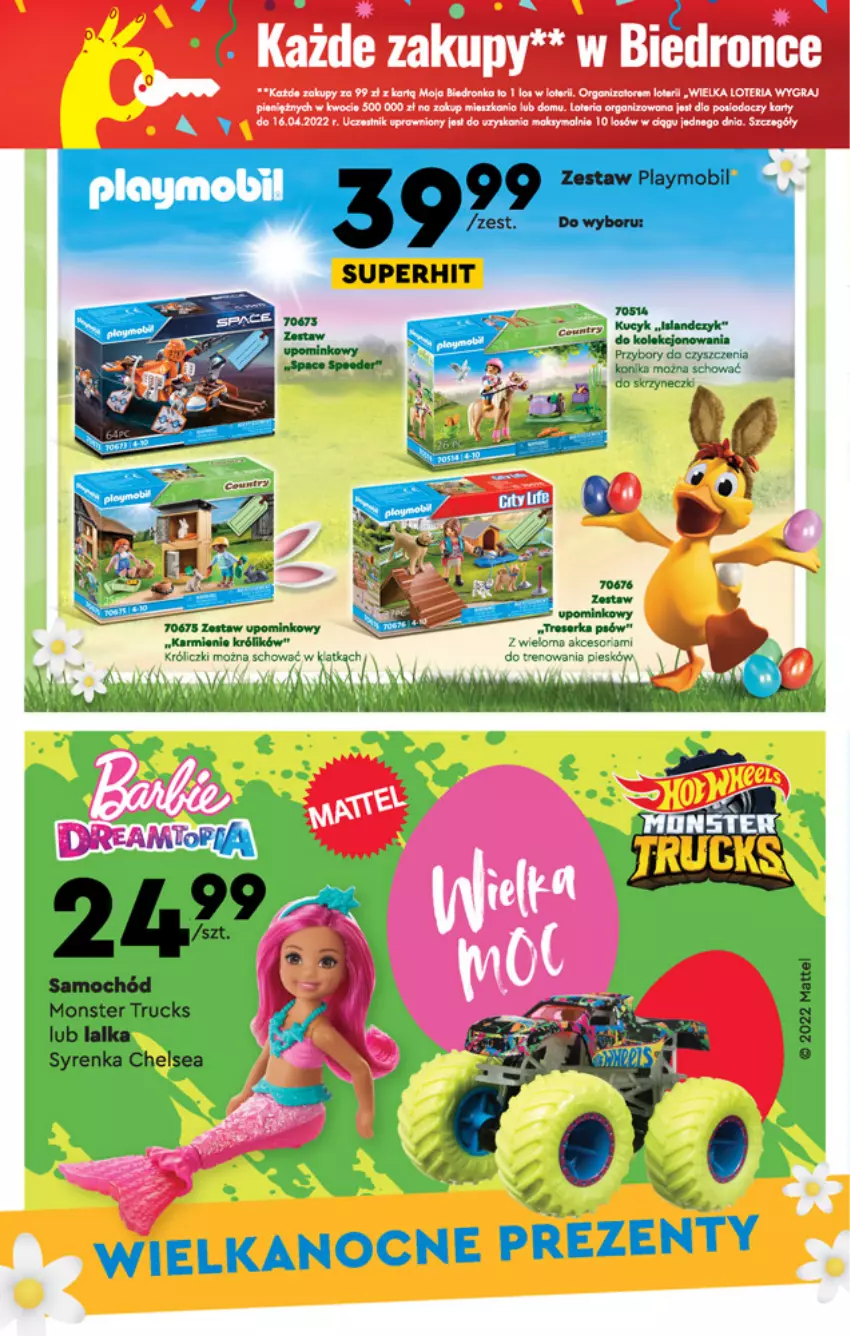 Gazetka promocyjna Biedronka - Okazje tygodnia - ważna 11.04 do 27.04.2022 - strona 2 - produkty: Królik, Lalka, Mattel, Mobil, Monster truck, Playmobil, Samochód