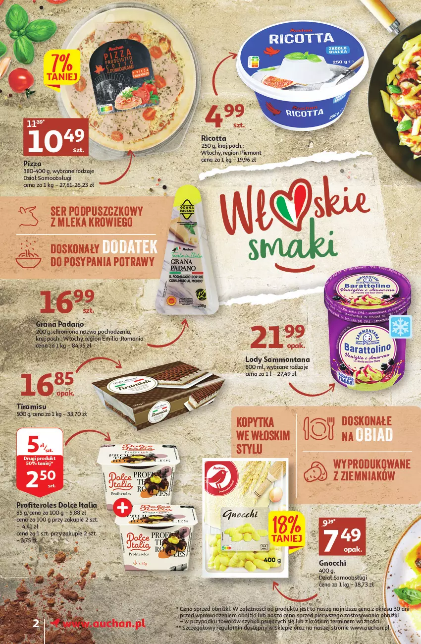 Gazetka promocyjna Auchan - Gazetka Wielkie majowe odkrycia cenowe część #2 Supermarket Auchan - ważna 04.05 do 10.05.2023 - strona 2 - produkty: Gnocchi, Kopytka, Noż, Ricotta, Ser