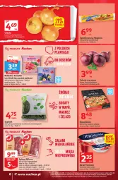 Gazetka promocyjna Auchan - Gazetka Wielkie majowe odkrycia cenowe część #2 Supermarket Auchan - Gazetka - ważna od 10.05 do 10.05.2023 - strona 8 - produkty: Cebula czerwona, Cebula, Ser, Salami, Spód do pizzy, Stek, Kawa, O nas, Pizza, Fanta, Deser, Szpinak, Fa