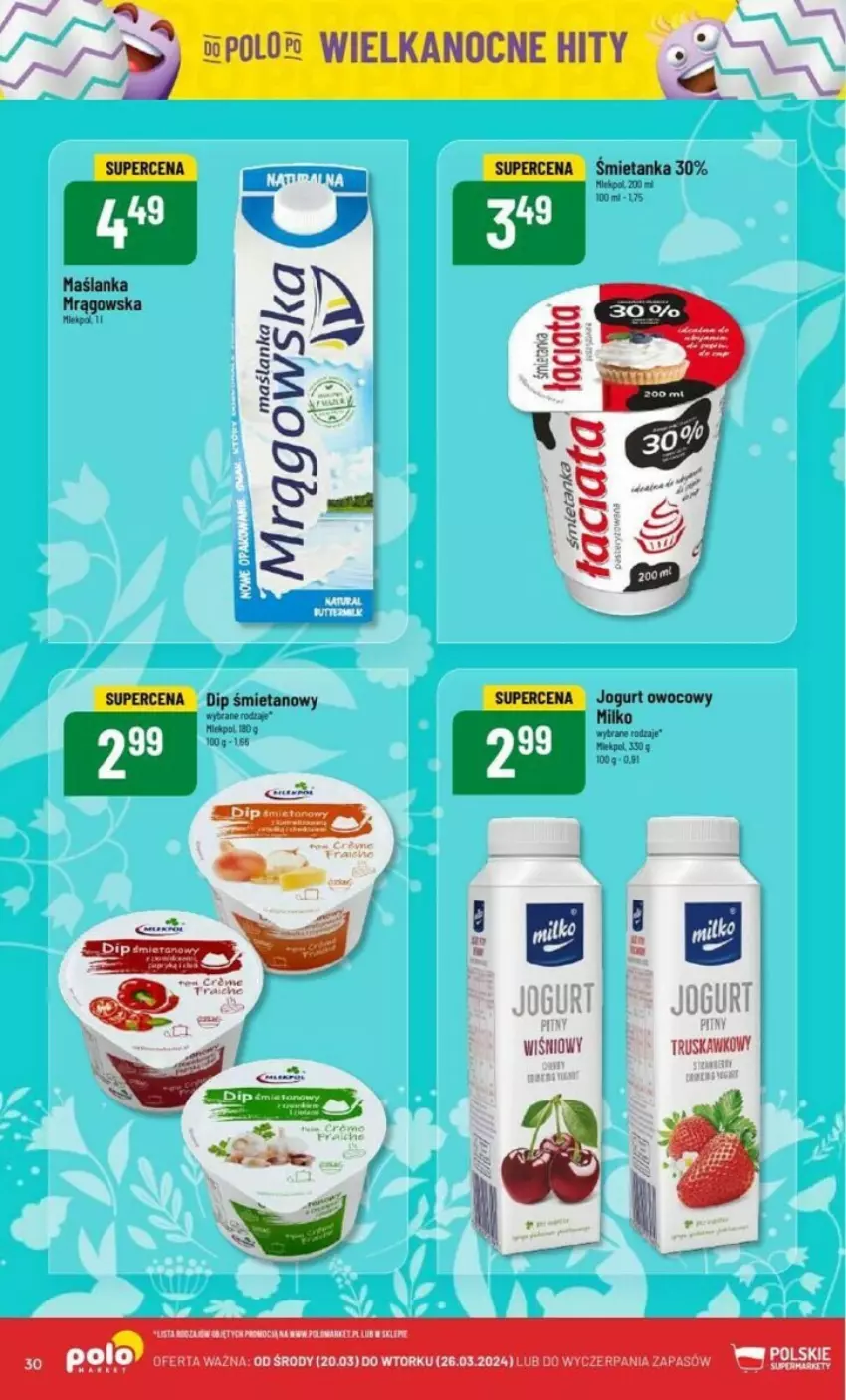 Gazetka promocyjna PoloMarket - ważna 20.03 do 26.03.2024 - strona 24 - produkty: Fa, Jogurt, Jogurt owocowy, Maślanka