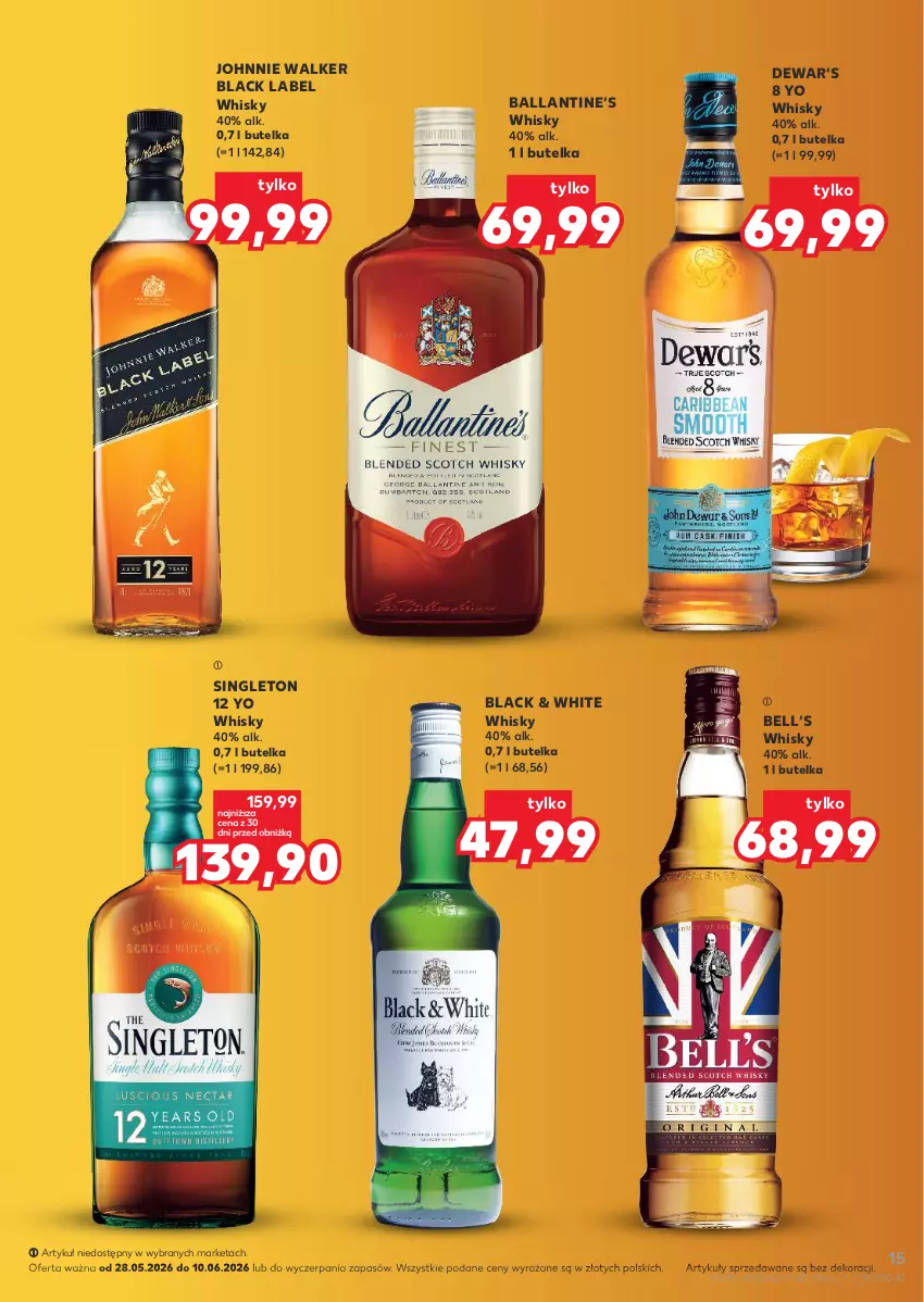 Gazetka promocyjna Kaufland - Barek Kauflandu - ważna 28.05 do 10.06.2026 - strona 15 - produkty: Bell, Johnnie Walker, Lack, Whisky