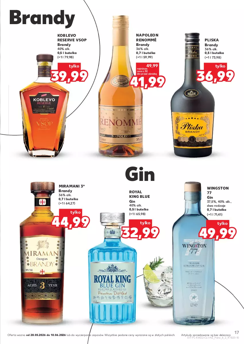 Gazetka promocyjna Kaufland - Barek Kauflandu - ważna 28.05 do 10.06.2026 - strona 17 - produkty: Brandy, Gin, Leon, Oleo, Pliska, Rama, Ser, Wingston 77