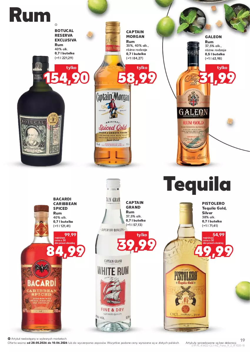 Gazetka promocyjna Kaufland - Barek Kauflandu - ważna 28.05 do 10.06.2026 - strona 19 - produkty: Bacardi, Captain Morgan, Gra, Leon, Rum, Ser, Tequila