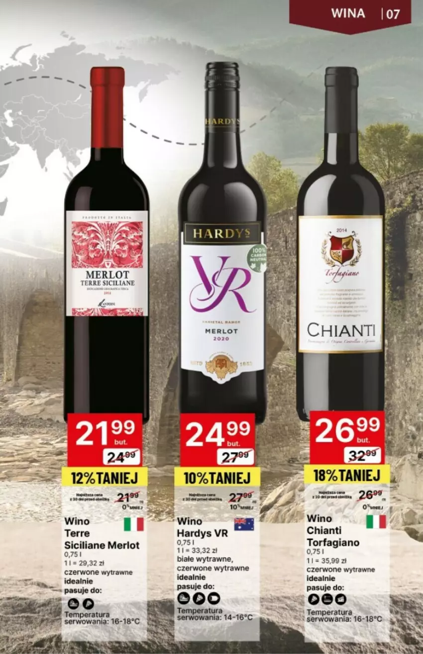 Gazetka promocyjna Delikatesy Centrum - ważna 18.01 do 31.01.2024 - strona 26 - produkty: Chia, Chianti, Fa, Merlot, Ser, Wino