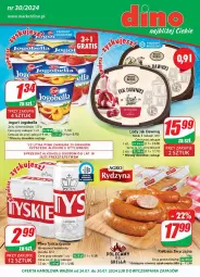 Gazetka promocyjna Dino - Gazetka 30 / 2024 - Gazetka - ważna od 30.07 do 30.07.2024 - strona 1 - produkty: Piwa, Piwo, Gra, Zott, Bell, Jogurt, Tyskie, Lody, Bella, Jogobella, Grill, Kiełbasa