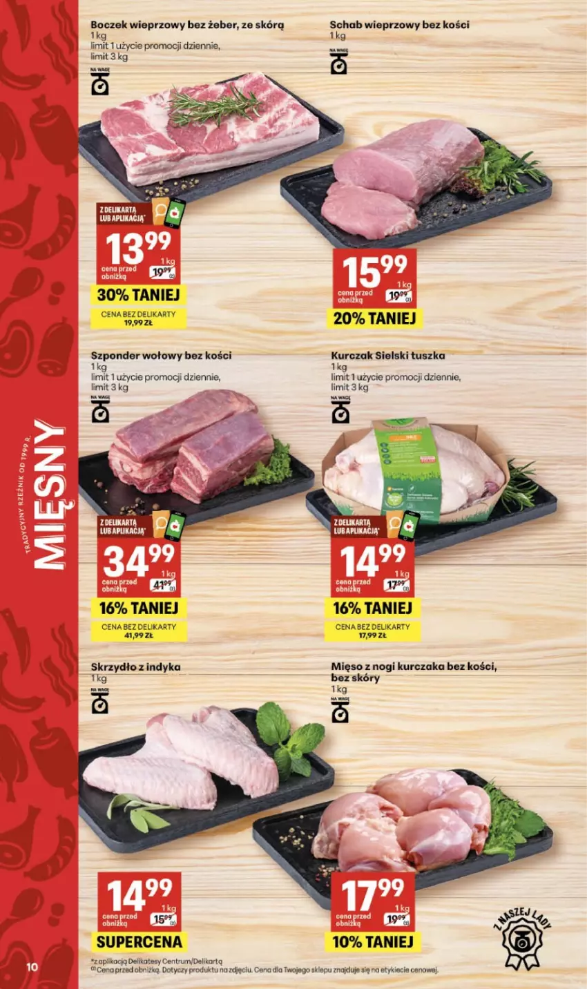 Gazetka promocyjna Delikatesy Centrum - Franczyza DC24 Czwartek - ważna 11.06 do 17.06.2026 - strona 10 - produkty: Boczek, Boczek wieprzowy, Koc, Kurczak, Mięso, Rum, Schab wieprzowy, Szponder wołowy, Tusz
