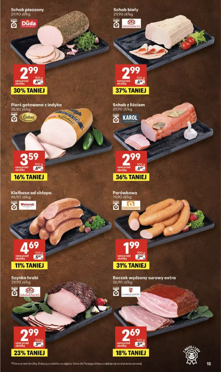 Gazetka promocyjna Delikatesy Centrum - Franczyza DC24 Czwartek - ważna 11.06 do 17.06.2026 - strona 15 - produkty: Boczek, Kiełbasa, Koc, Piec, Schab pieczony, Szynka