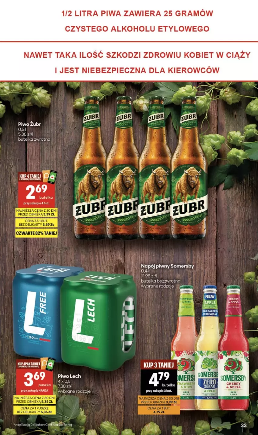 Gazetka promocyjna Delikatesy Centrum - Franczyza DC24 Czwartek - ważna 11.06 do 17.06.2026 - strona 33 - produkty: Gra, Napój, Piec, Piwa, Piwo, Somersby