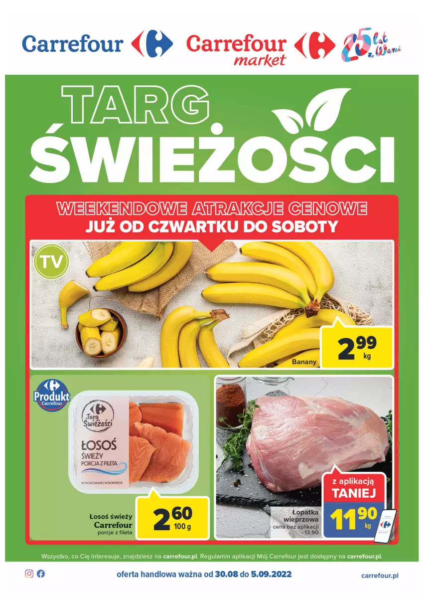 Gazetka promocyjna Carrefour - Gazetka Targ świeżości - ważna 30.08 do 05.09.2022 - strona 1 - produkty: Por