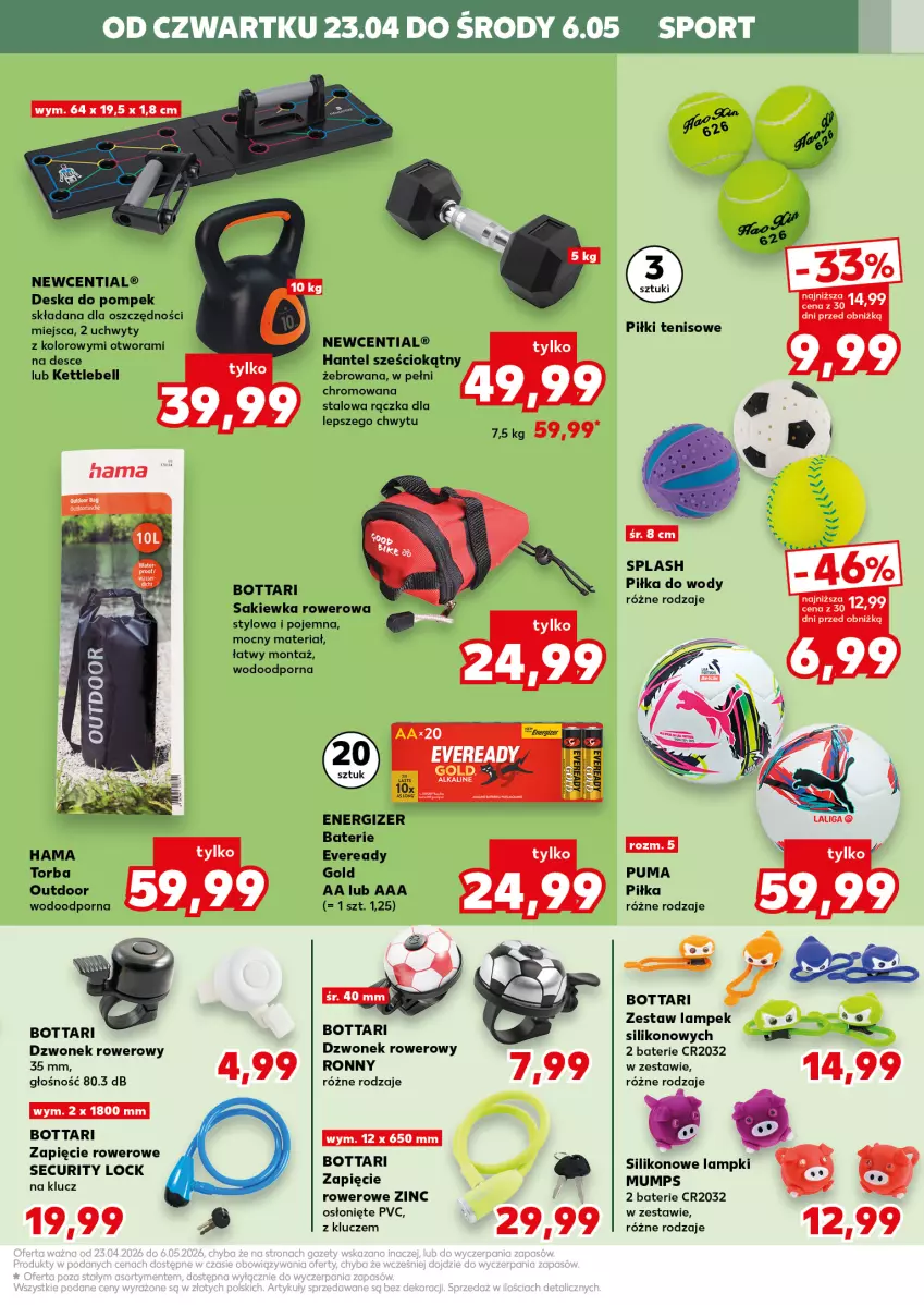 Gazetka promocyjna Kaufland - Kaufland - ważna 23.04 do 06.05.2026 - strona 17 - produkty: Bell, Dzwonek, Energizer, Hama, Por, Puma, Rower, Torba, Uchwyty