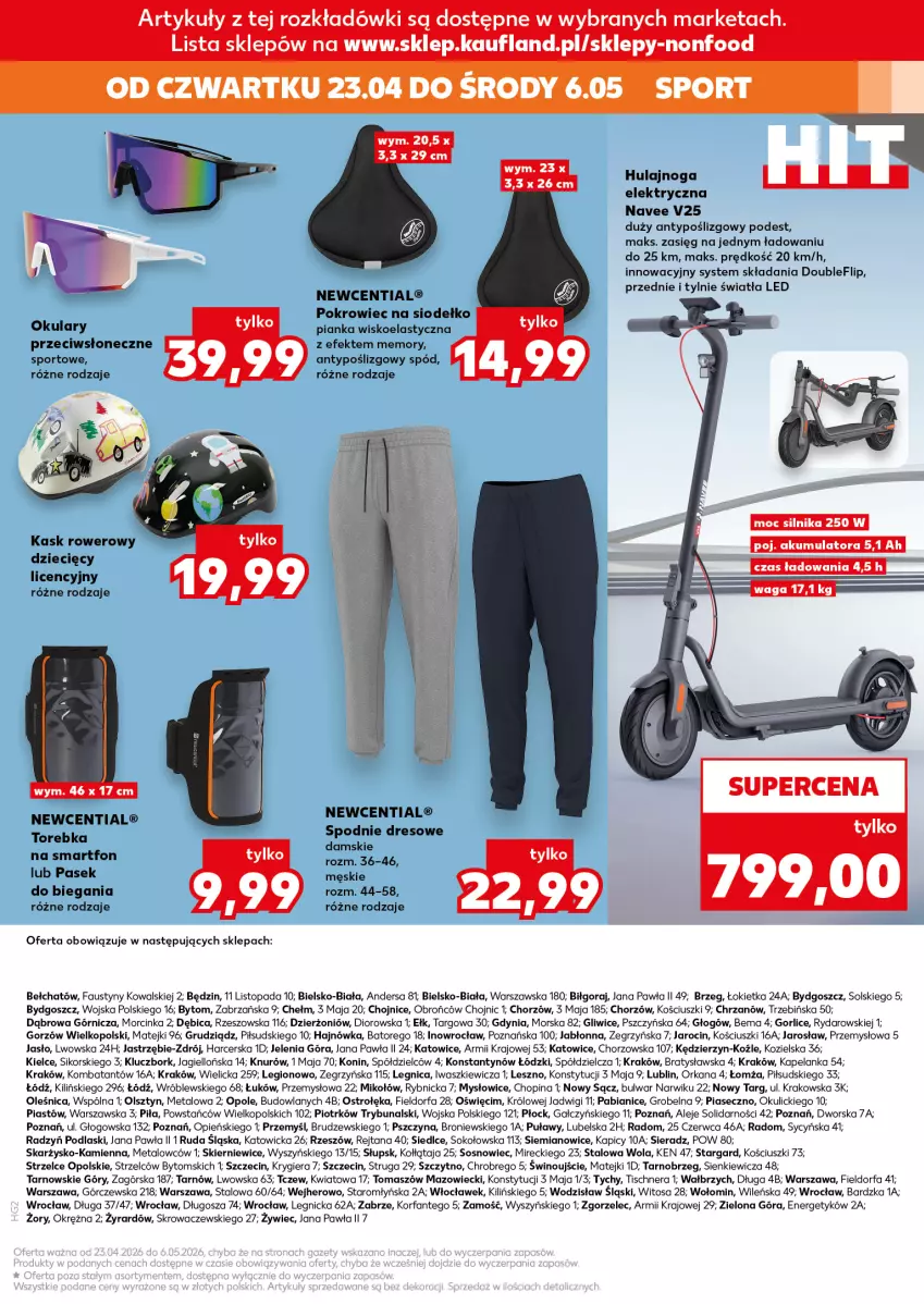 Gazetka promocyjna Kaufland - Kaufland - ważna 23.04 do 06.05.2026 - strona 21 - produkty: BIC, Chrzan, Dior, Dres, Dzieci, Fa, Hulajnoga, Inka, Kask, Orka, Pasek, Pasek męski, Piast, Podlaski, Pokrowiec, Por, Rower, Smartfon, Sok, Sos, Spodnie, Spodnie dresowe, Sport, Top, Torebka, Wino