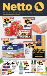 Gazetka promocyjna Netto - Gazetka spożywcza - Gazetka - ważna od 21.08 do 21.08.2021 - strona 1 - produkty: Mozzarella, Papryka czerwona, Papryka, Czosnek, Dallmayr, Kawa mielona, Kawa, Schab wieprzowy, Oliwa z oliwek, Monini, Woda, Masło