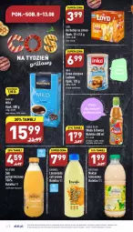 Gazetka promocyjna Aldi - Pełny katalog - Gazetka - ważna od 13.08 do 13.08.2022 - strona 12 - produkty: Sok pomarańczowy, Sok, Inka, Kawa zbożowa, Lemoniada, Nektar bananowy, Kawa mielona, Kawa, Loyd, Aronia, Owoce, Kubuś, Arbuz, Woda, Grill, Nektar