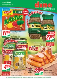 Gazetka promocyjna Dino - Gazetka 33 - Gazetka - ważna od 22.08 do 22.08.2023 - strona 1 - produkty: Mokra karma, Kawa rozpuszczalna, Gra, Kaktus, Kawa, Jacobs, Kiełbasa, Kiełbasa śląska