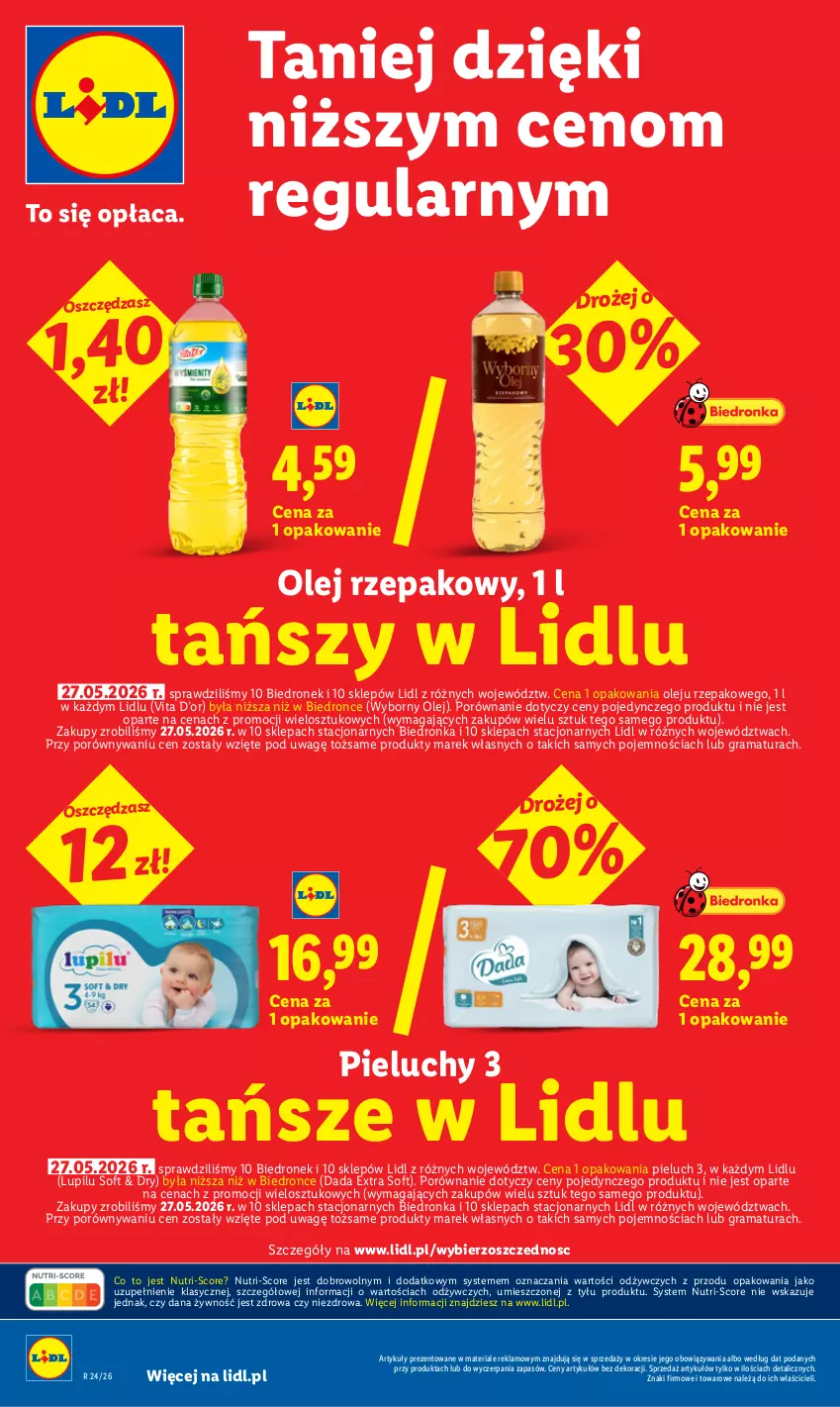 Gazetka promocyjna Lidl - Gazetka ważna od 11.06 do 13.06 - ważna 11.06 do 13.06.2026 - strona 32 - produkty: Dada, Gra, Olej, Olej rzepakowy, Pieluchy, Por, Rama