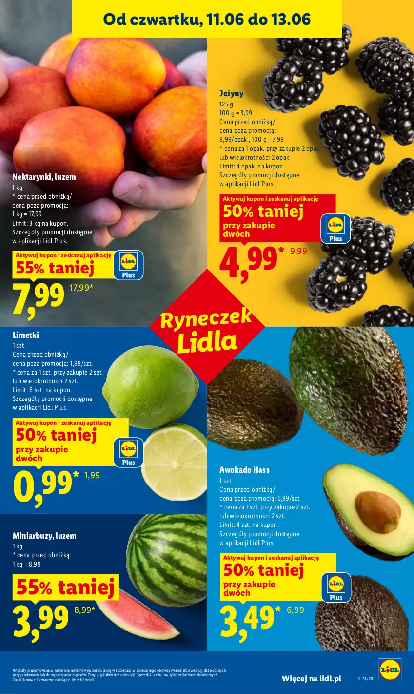 Gazetka promocyjna Lidl - Gazetka ważna od 11.06 do 13.06 - ważna 11.06 do 13.06.2026 - strona 43 - produkty: Arbuz, Jeżyny, Nektar