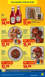 Gazetka promocyjna Lidl - Gazetka ważna od 11.06 do 13.06 - Gazetka - ważna od 13.06 do 13.06.2026 - strona 49 - produkty: Kurczak, Ketchup, Por, Hamburger, Stek, PIKOK, Burger, Skrzydełka z kurczaka, Grill, Kiełbasa, Heinz, Kiełbasa śląska
