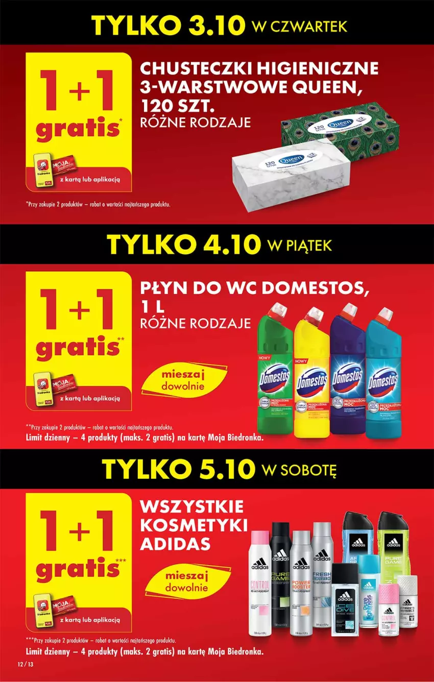 Gazetka promocyjna Biedronka - Od Czwartku - ważna 03.10 do 09.10.2024 - strona 12 - produkty: Chusteczki, Domestos, Gra, Płyn do wc, Por, Rum