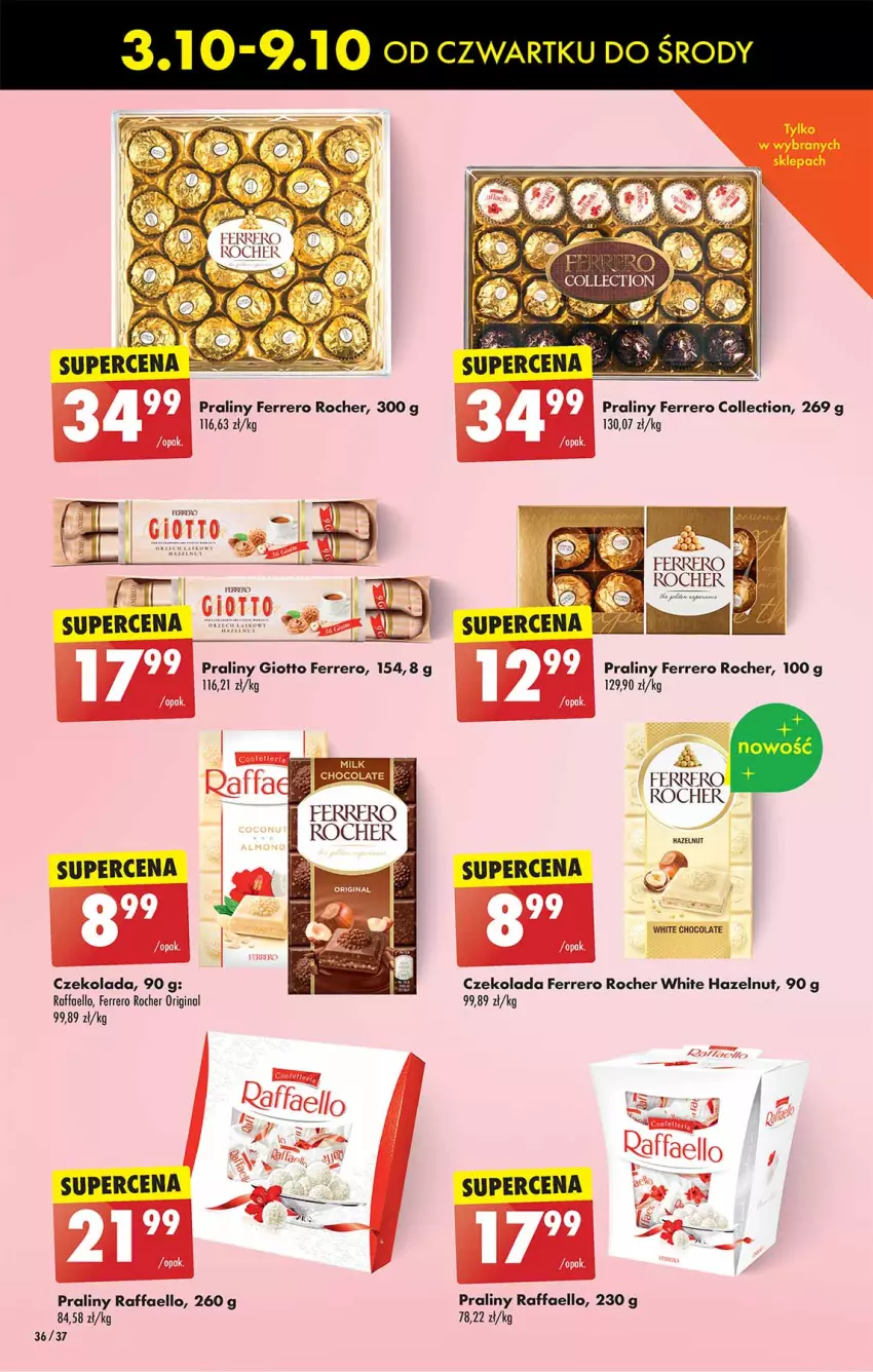 Gazetka promocyjna Biedronka - Od Czwartku - ważna 03.10 do 09.10.2024 - strona 36 - produkty: Czekolada, Fa, Ferrero, Ferrero Rocher, Gin, Koc, Praliny, Raffaello