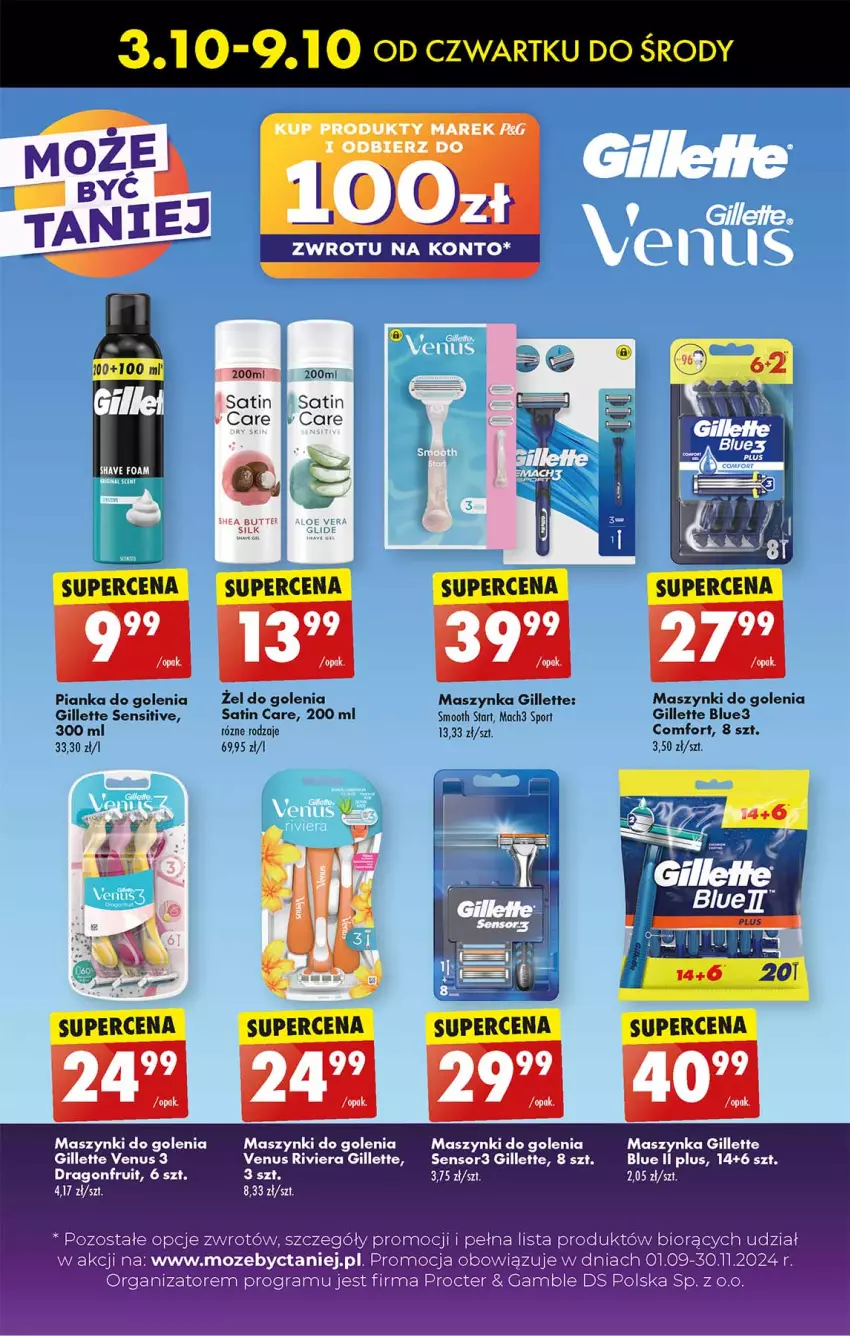 Gazetka promocyjna Biedronka - Od Czwartku - ważna 03.10 do 09.10.2024 - strona 57 - produkty: Gillette, Gillette Venus, Gra, Kawa, Mach3, Maszynka, Pianka do golenia, Por, Sati, Sport, Szynka, Venus