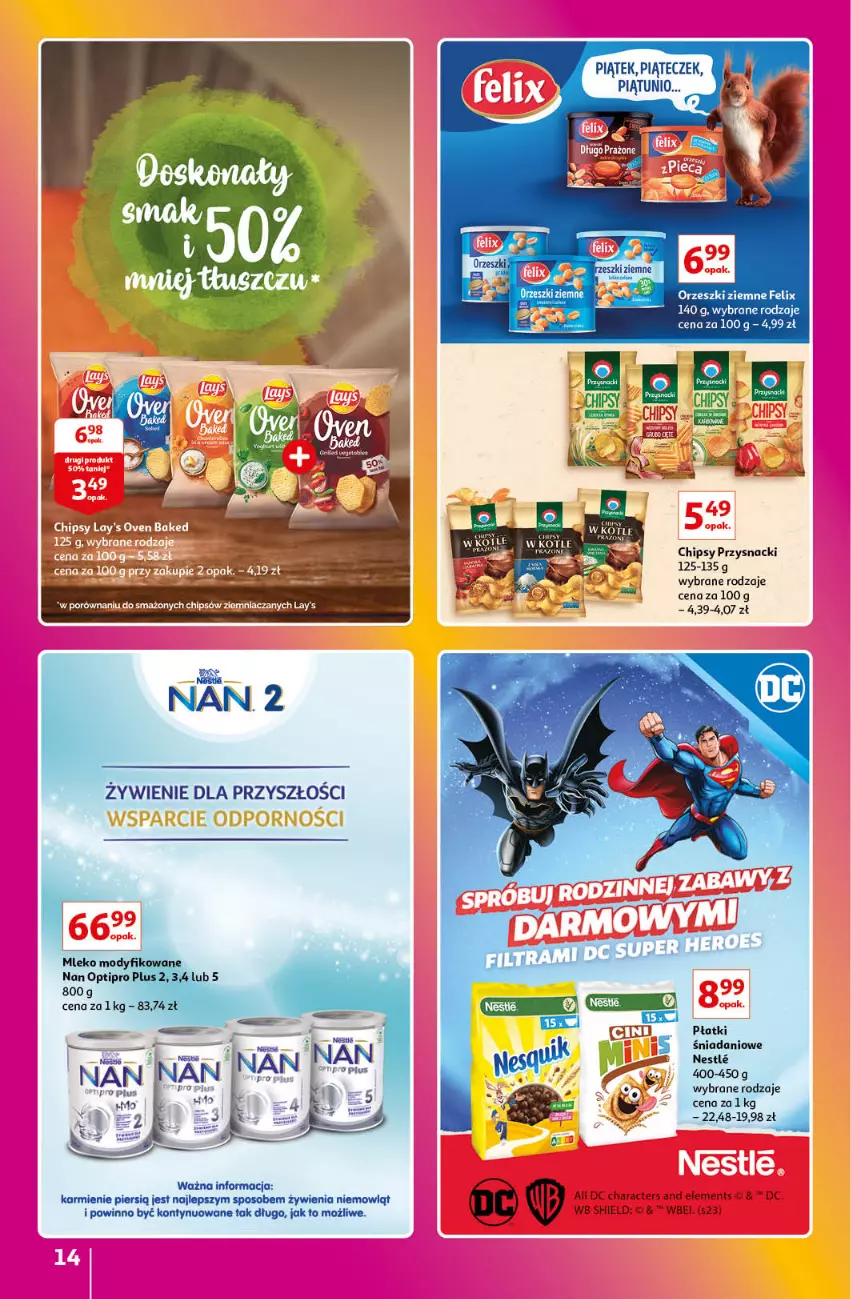 Gazetka promocyjna Auchan - Gazetka Znane Marki Lubiane Hipermarket Auchan - ważna 01.06 do 07.06.2023 - strona 14 - produkty: Chipsy, Karmi, Przysnacki