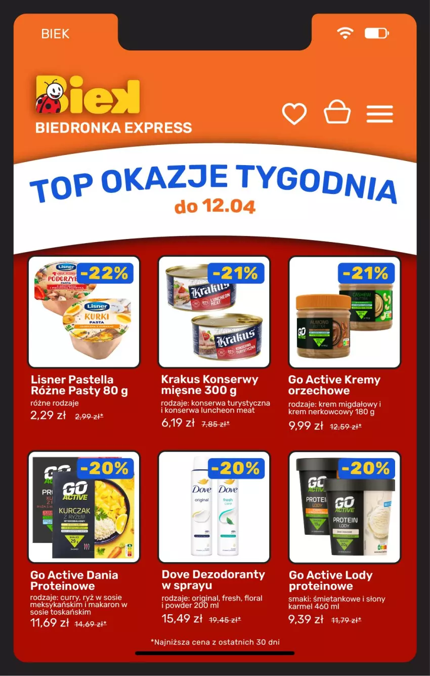 Gazetka promocyjna Biedronka - Gazetka - ważna 10.04 do 17.04.2026 - strona 4 - produkty: Dove, Gin