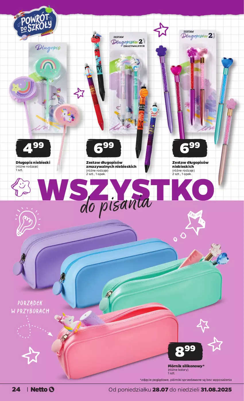 Gazetka promocyjna Netto - Katalog BTS 2025 - ważna 28.07 do 31.08.2025 - strona 24 - produkty: Długopis, Piórnik, Por