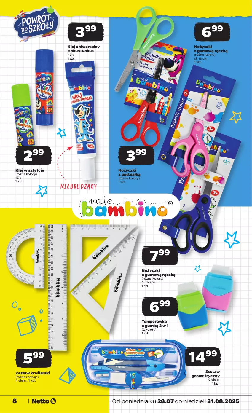 Gazetka promocyjna Netto - Katalog BTS 2025 - ważna 28.07 do 31.08.2025 - strona 8 - produkty: Klej, Noż, Nożyczki